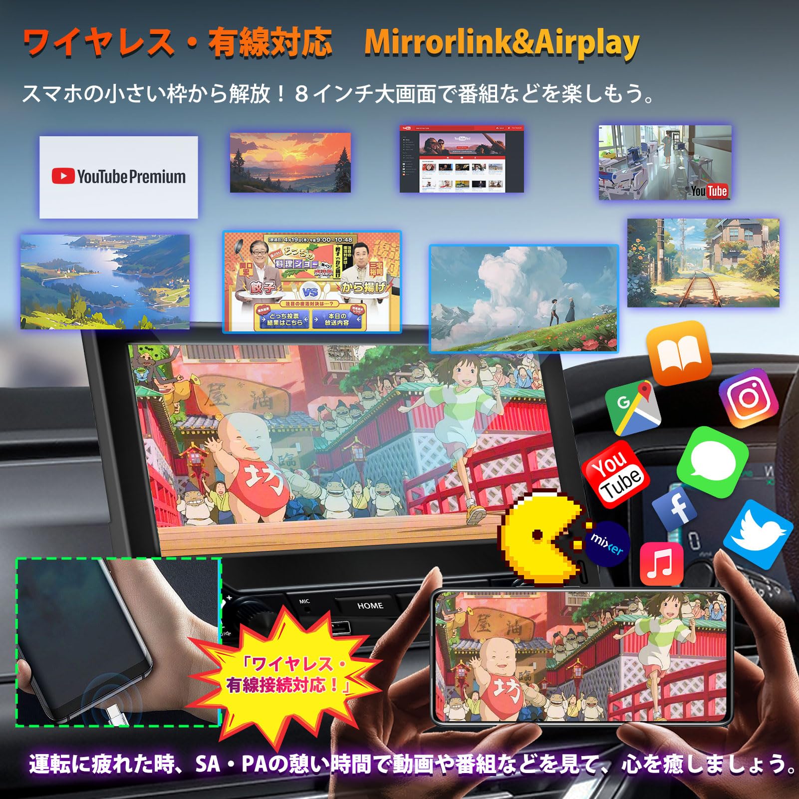 AV入力ディスプレイ8インチ Amazon.co.jp: PORMIDO ディスプレイオーディオ スクリーン8